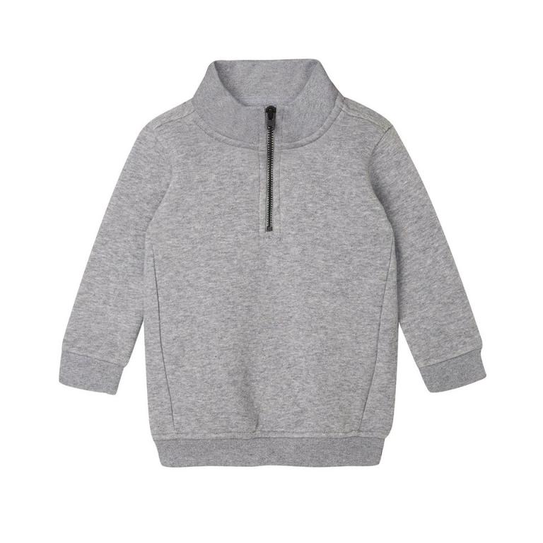 Baby ¼-zip sweatshirt Heather Grey Melange