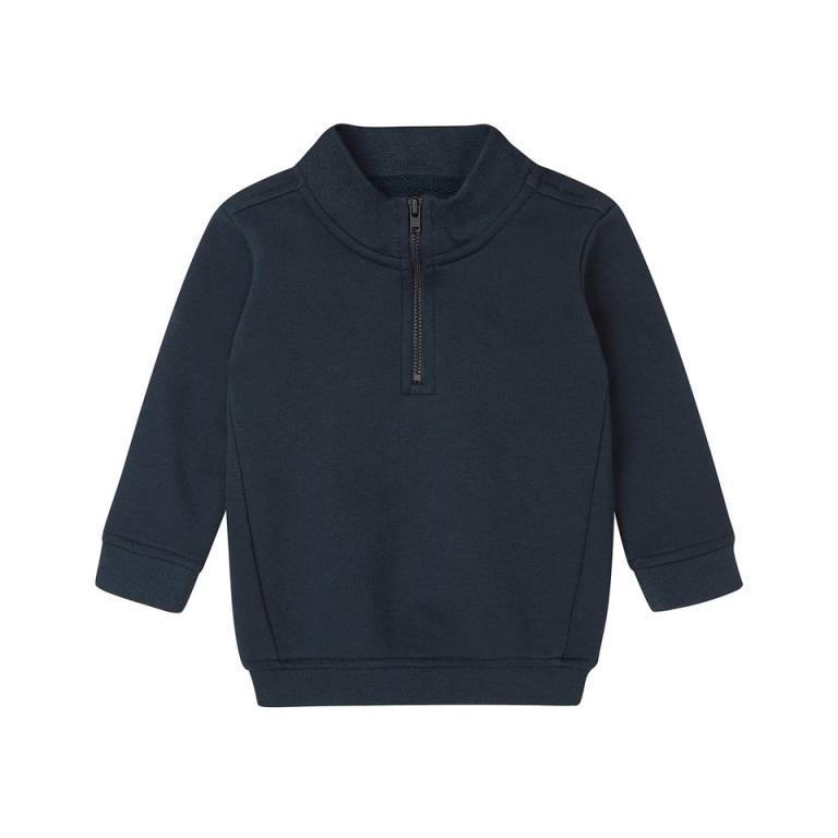 Baby ¼-zip sweatshirt Navy