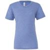 Unisex triblend crew neck t-shirt Blue Triblend