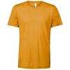 Unisex triblend crew neck t-shirt Mustard Triblend