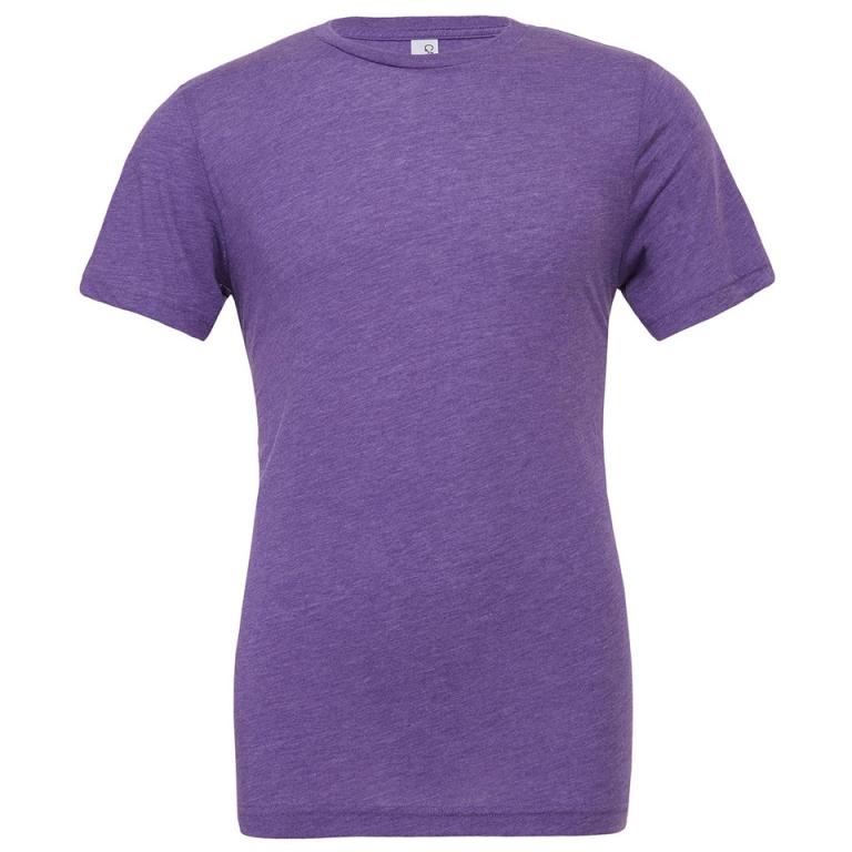 Unisex triblend crew neck t-shirt Purple Triblend