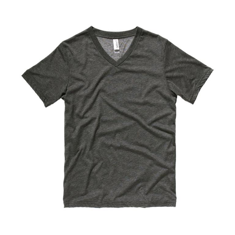 Unisex Jersey v-neck t-shirt Dark Grey Heather