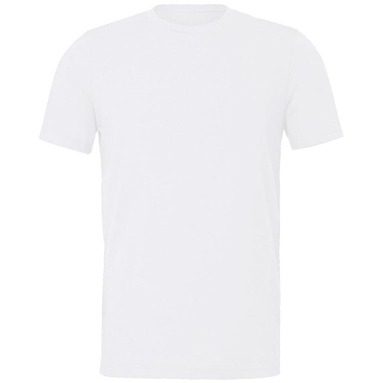 Unisex sueded tee Solid White Blend