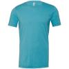 Unisex heather CVC short sleeve t-shirt Heather Aqua