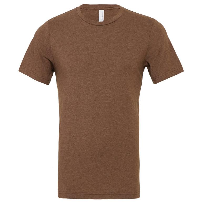 Unisex heather CVC short sleeve t-shirt Heather Brown