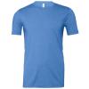 Unisex heather CVC short sleeve t-shirt Heather Columbia Blue