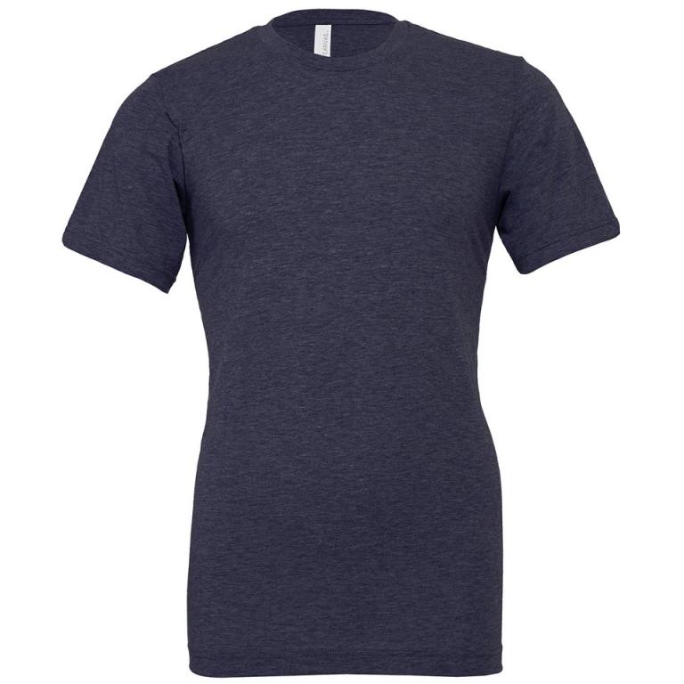 Unisex heather CVC short sleeve t-shirt Heather Midnight Navy