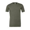 Unisex heather CVC short sleeve t-shirt Heather Military Green