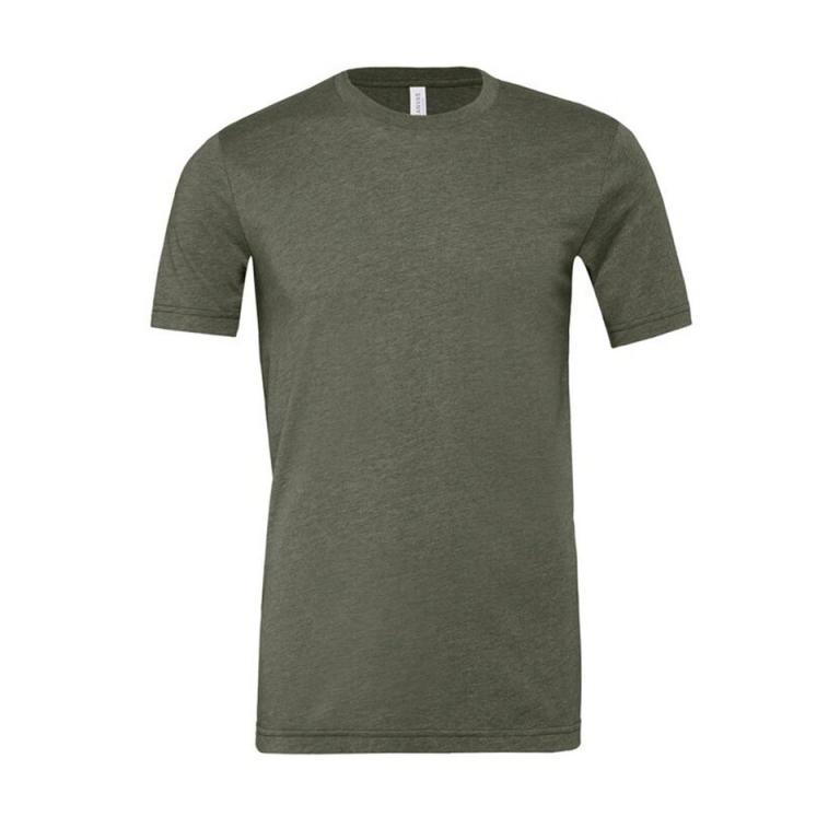 Unisex heather CVC short sleeve t-shirt Heather Military Green