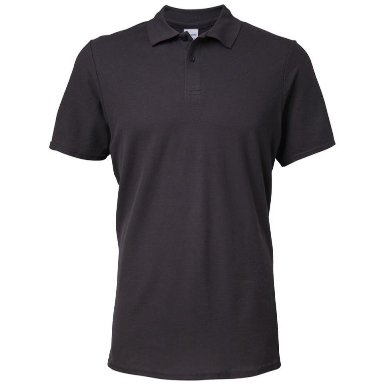 Softstyle™ adult double piqué polo Charcoal