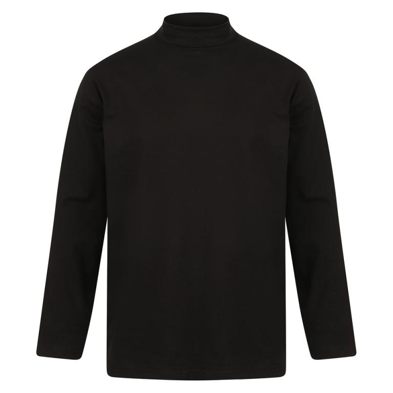 Long sleeve roll neck top Black