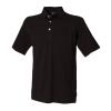 Classic cotton piqué polo with stand-up collar Black