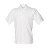 Classic cotton piqué polo with stand-up collar White