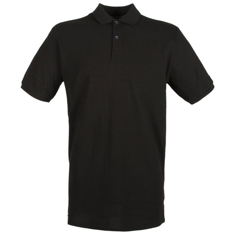 Micro-fine piqué polo shirt Black