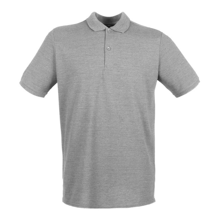 Micro-fine piqué polo shirt Heather Grey