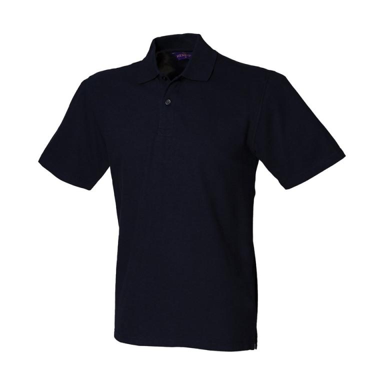 Stretch piqué polo shirt Navy