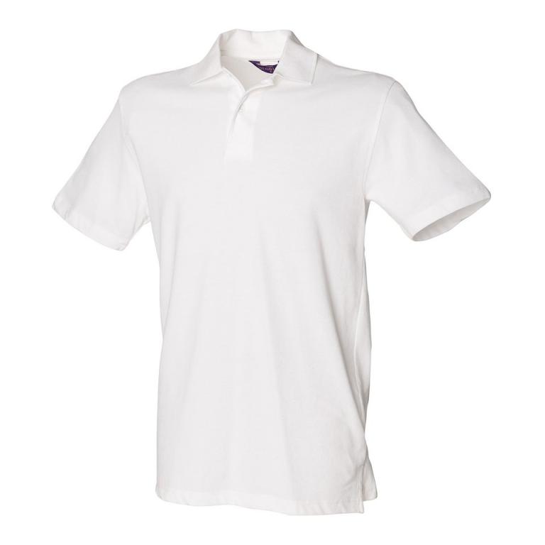 Stretch piqué polo shirt White