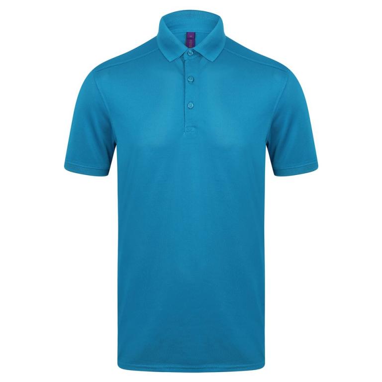 Stretch polo shirt with wicking finish (slim fit) Sapphire Blue