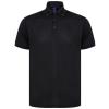 Recycled polyester polo shirt Black