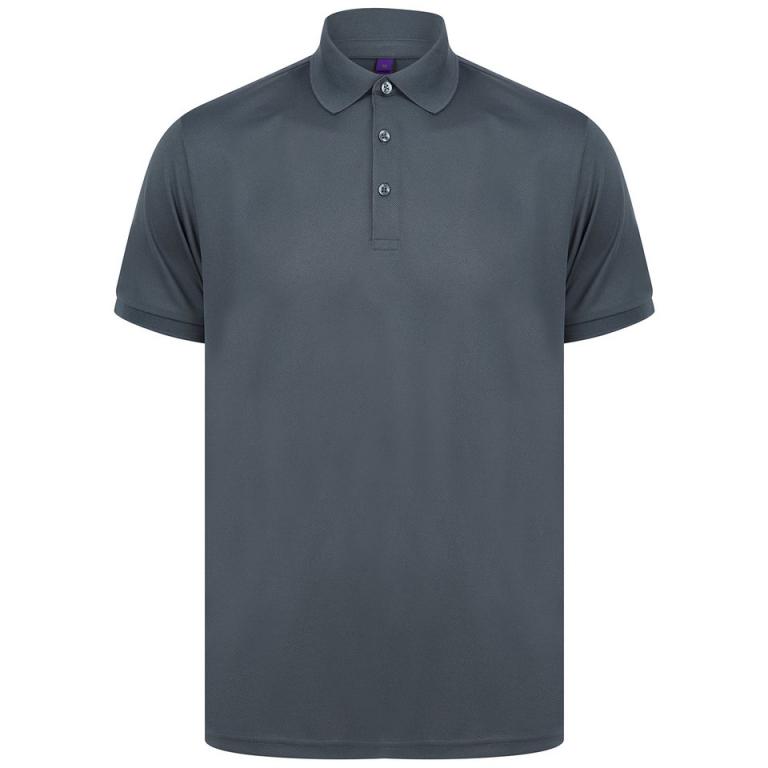 Recycled polyester polo shirt Charcoal