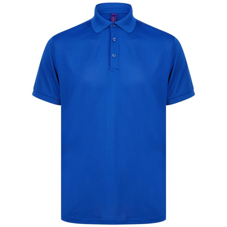 Recycled polyester polo shirt Royal