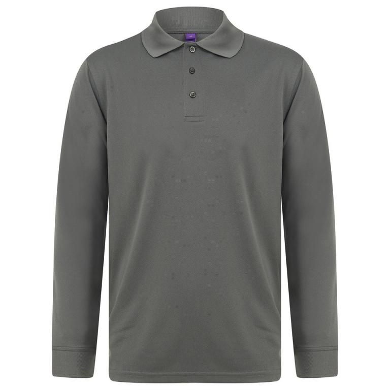 Long sleeve Coolplus® polo shirt Charcoal Grey