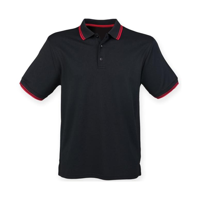 Double tipped Coolplus® polo shirt Black/Red