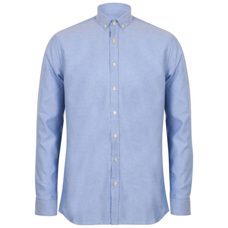 Modern long sleeve Oxford shirt Blue