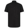 Modern short sleeve Oxford shirt Black