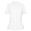 Women's modern short sleeve Oxford shirt White