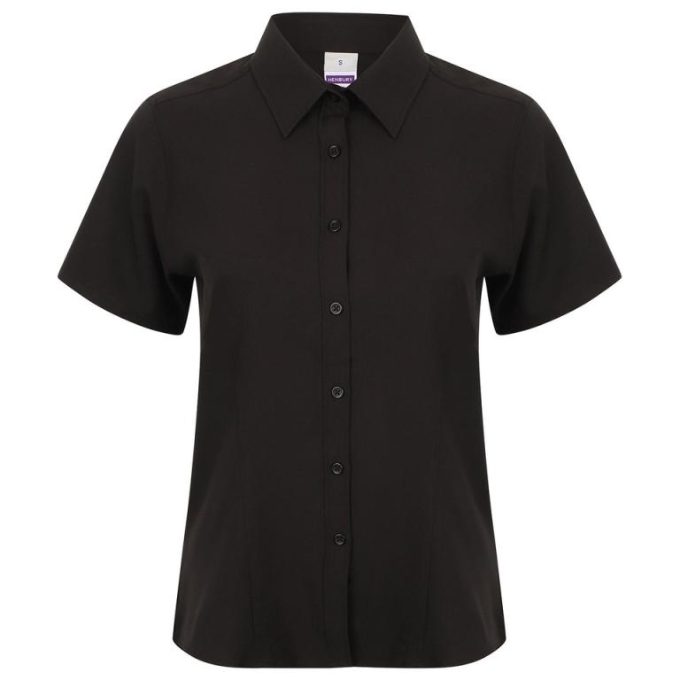 Women's wicking antibacterial short sleeve shirt Black