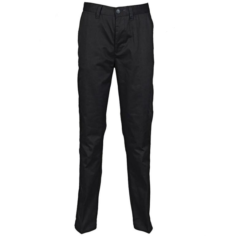 65/35 flat fronted chino trousers Black