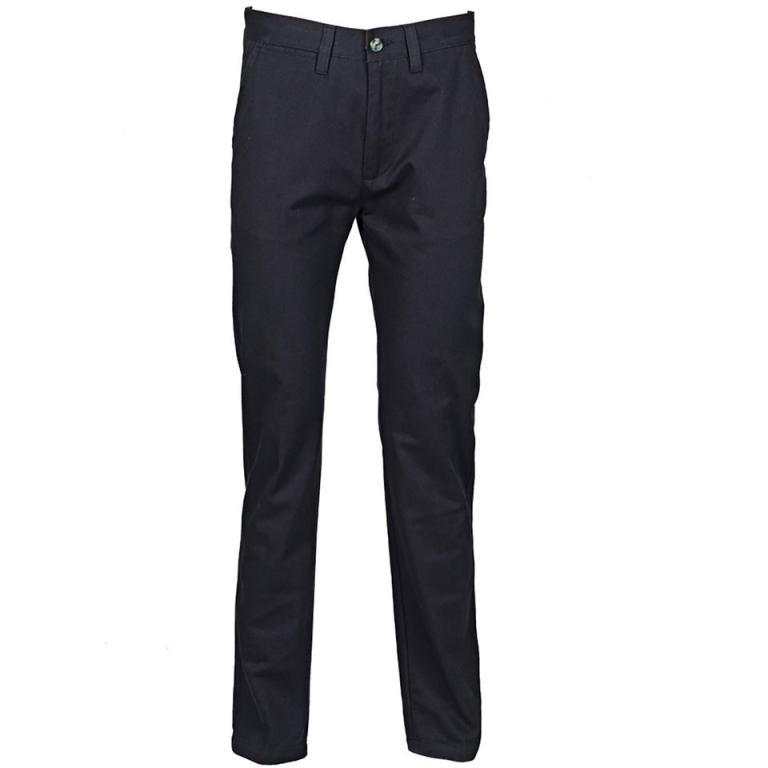 65/35 flat fronted chino trousers Navy