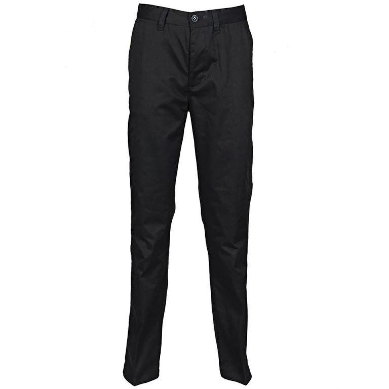 Women's 65/35 flat fronted chino trousers Black