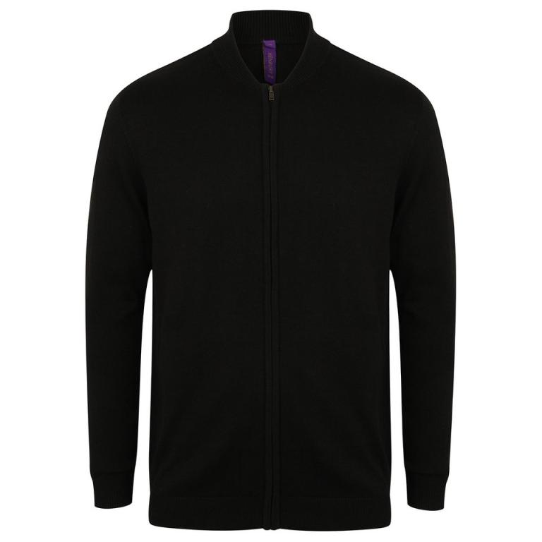 Unisex zip-through cardigan Black