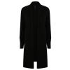 Women's longline open cardigan Black