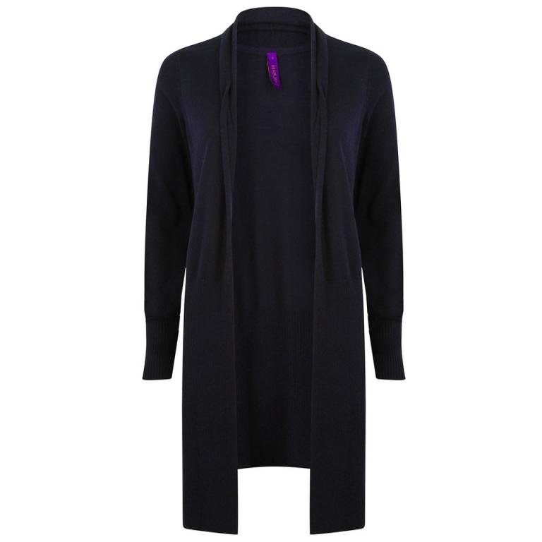 Women's longline open cardigan Navy