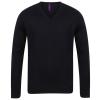 12 gauge v-neck jumper Black