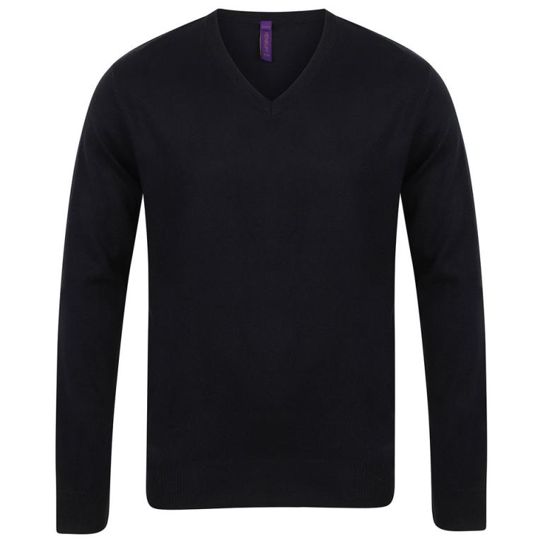 12 gauge v-neck jumper Black