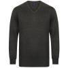 12 gauge v-neck jumper Grey Marl