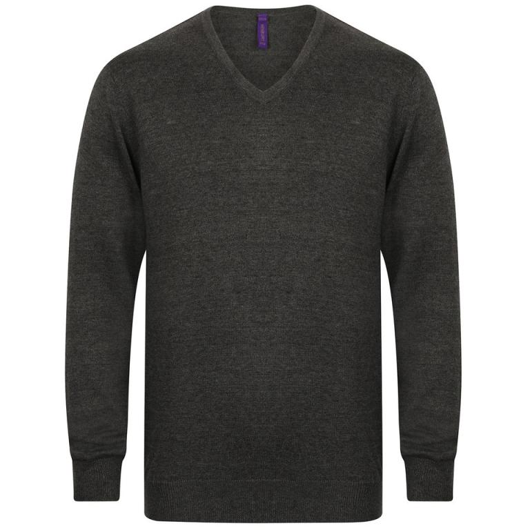 12 gauge v-neck jumper Grey Marl