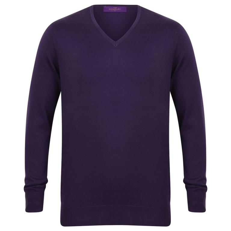 12 gauge v-neck jumper Purple