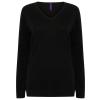 Women's 12 gauge v-neck jumper Black