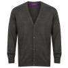 V-button cardigan Grey Marl