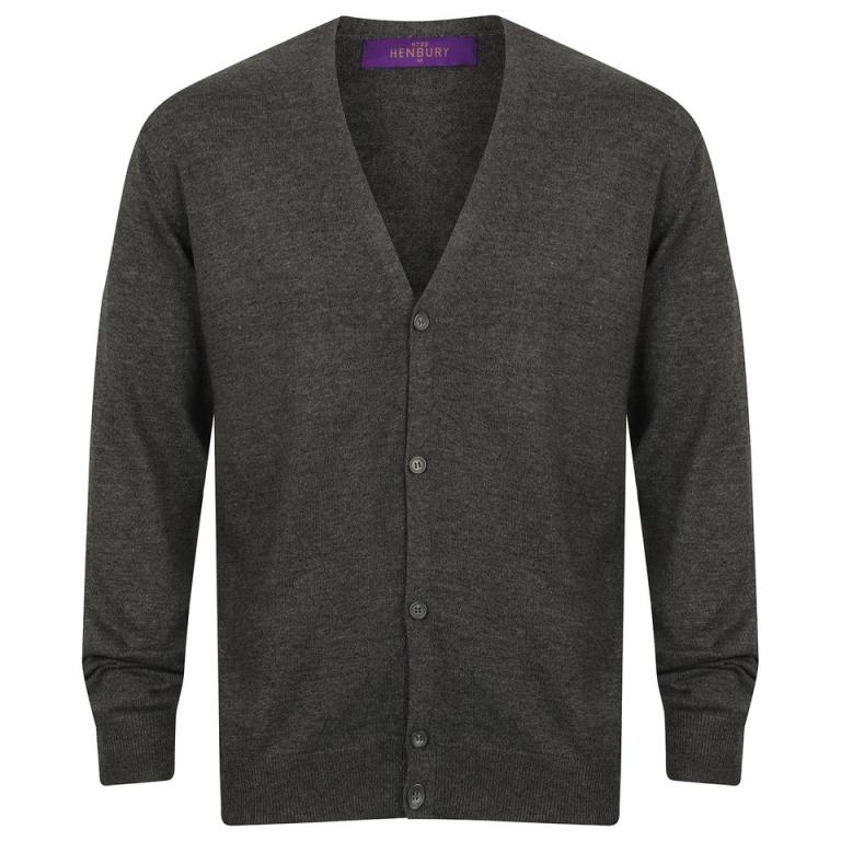 V-button cardigan Grey Marl