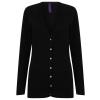 Women's v-button cardigan Black