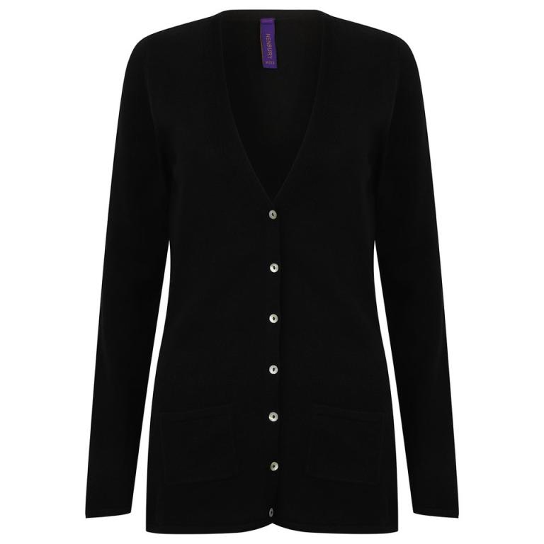 Women's v-button cardigan Black