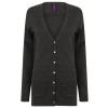 Women's v-button cardigan Grey Marl