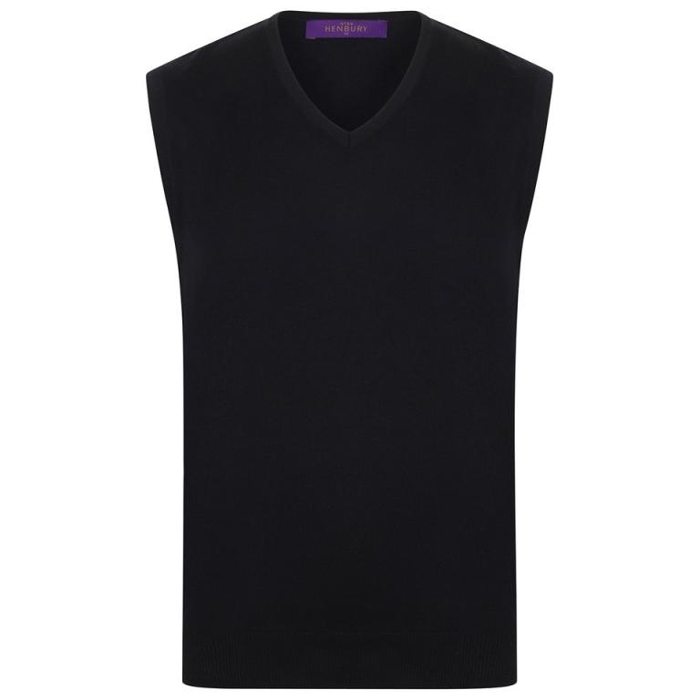 Sleeveless v-neck jumper Black