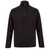 ¼ zip microfleece jacket Black